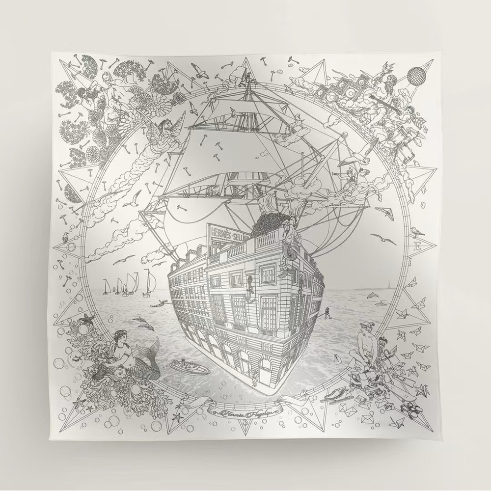 Authentic Hermes 90 x90 silk scarf